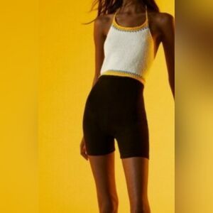 Zara Knit Neck Tie Romper